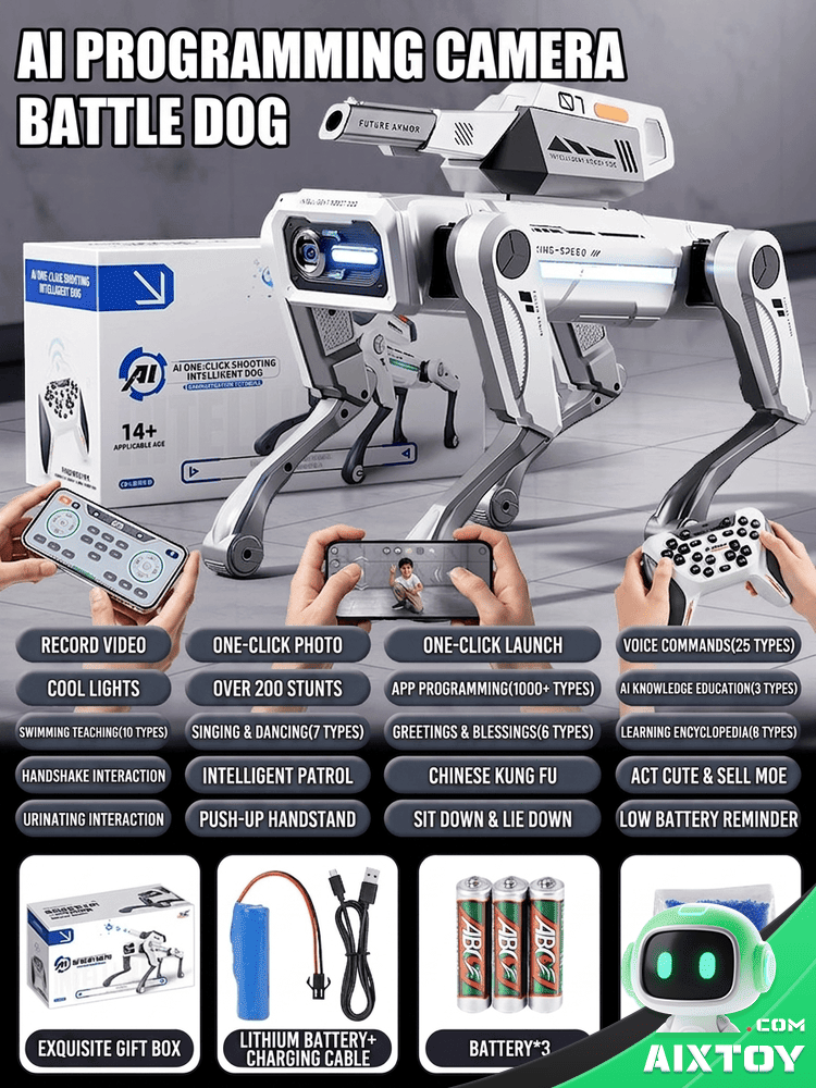 AI Robot Dog - Voice Remote Control Programmable Toy - Galle AI Robot Dog - Voice Remote Control Programmable Toy - Gallery 10