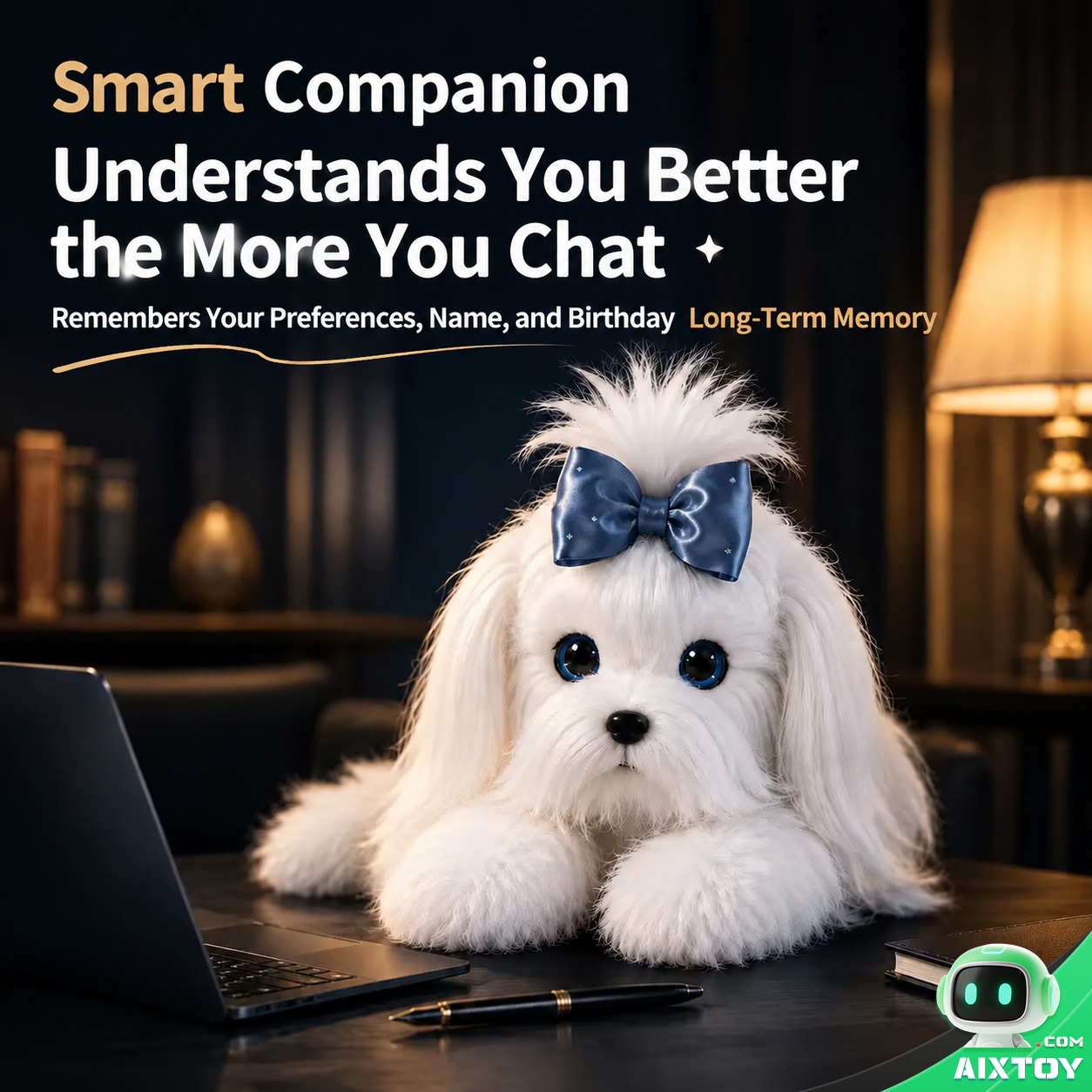 AI Smart Puppy Plush Doll - Interactive Talking Puppy Companion Pet gallery view (AIXTOY)