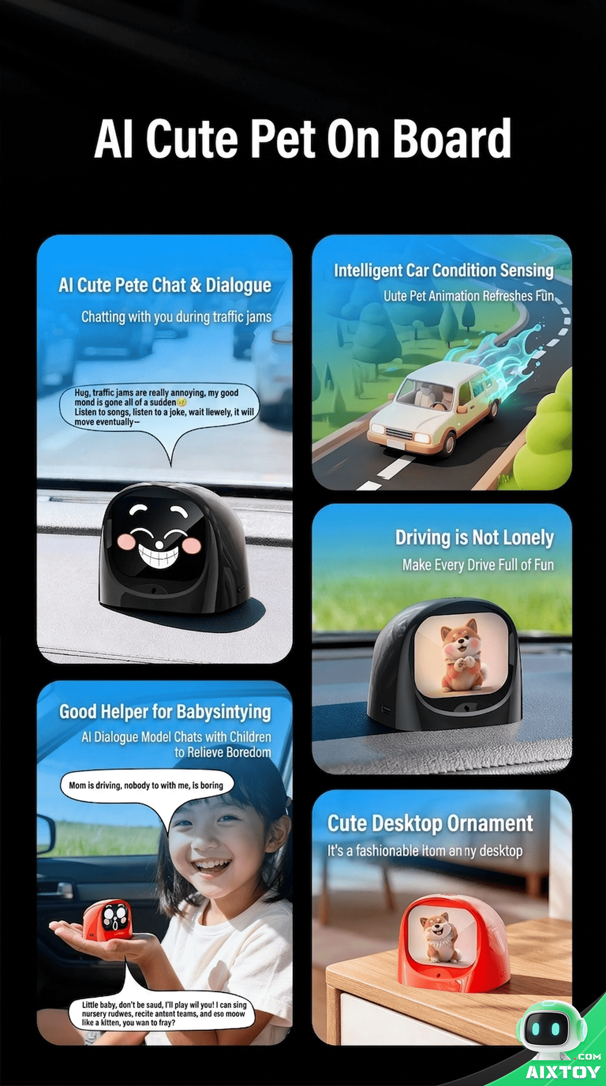 AI XiaoZhi Car Robot Companion - Smart Dash Decor Detail 2 AI XiaoZhi Car Robot Companion - Smart Dash Decor Detail 2