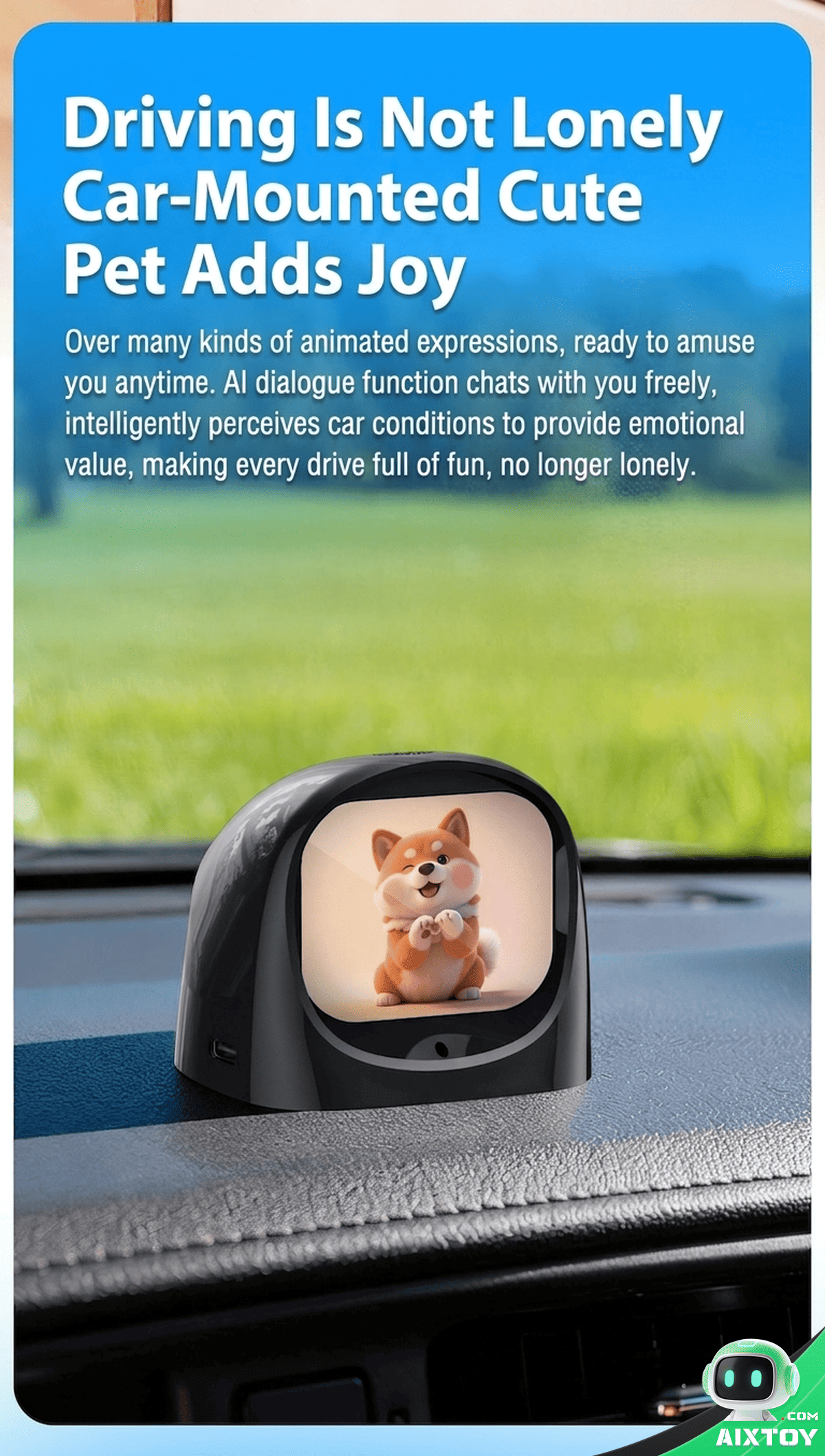 AI XiaoZhi Car Robot Companion - Smart Dash Decor Detail 5 AI XiaoZhi Car Robot Companion - Smart Dash Decor Detail 5