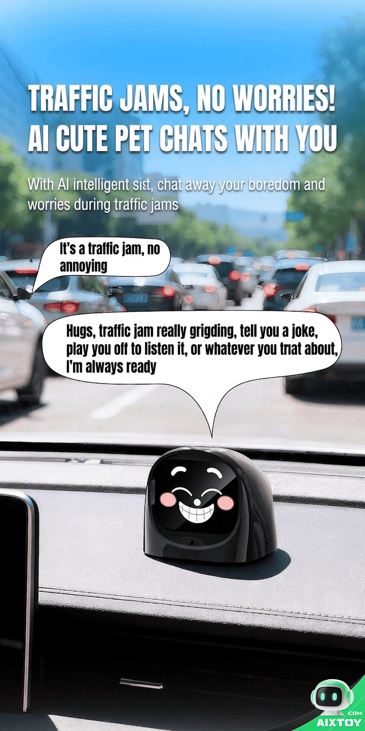 AI XiaoZhi Car Robot Companion - Smart Dash Decor Detail 6 AI XiaoZhi Car Robot Companion - Smart Dash Decor Detail 6