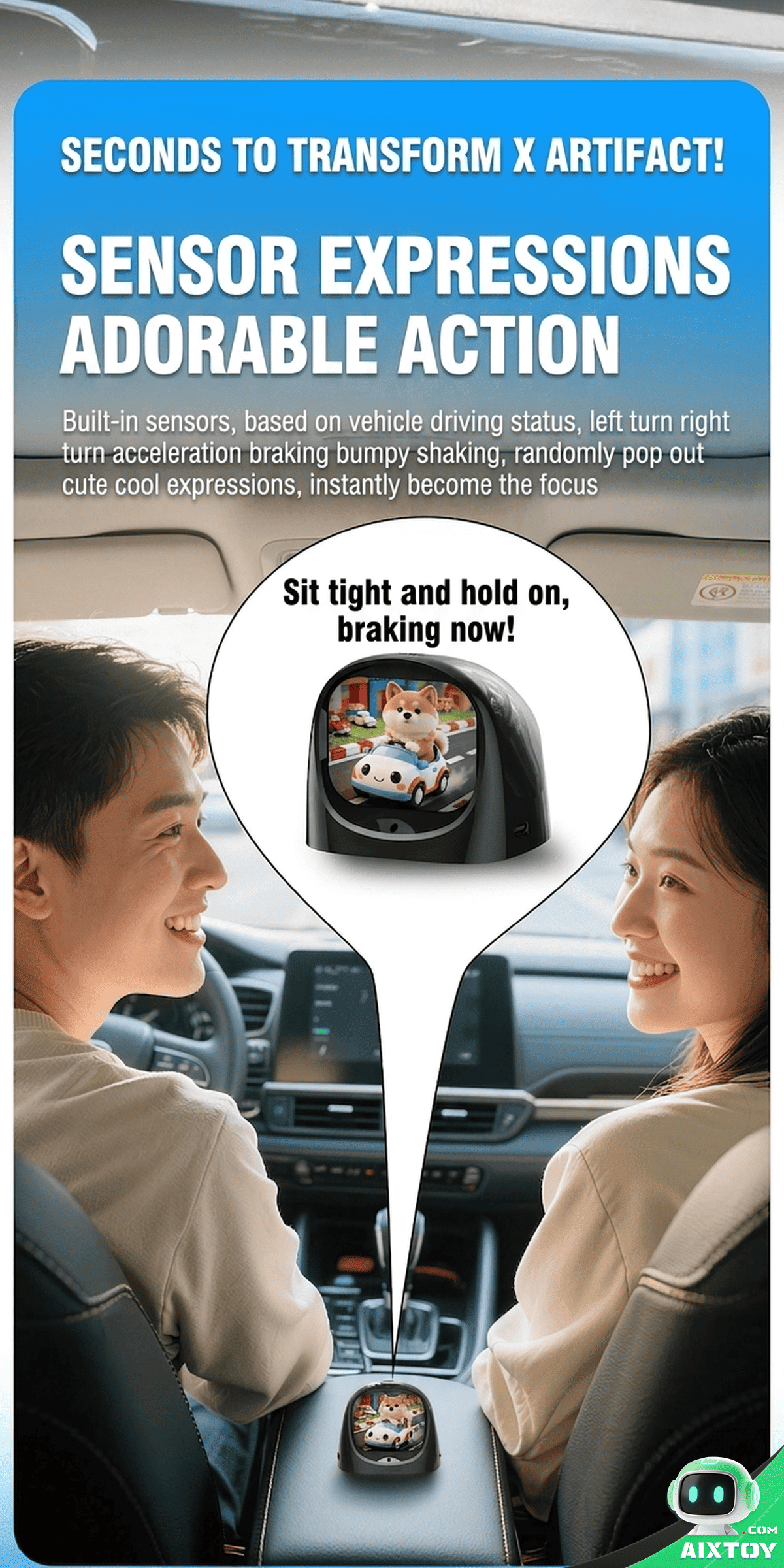 AI XiaoZhi Car Robot Companion - Smart Dash Decor Detail 9 AI XiaoZhi Car Robot Companion - Smart Dash Decor Detail 9