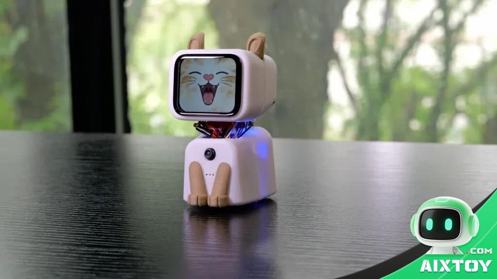 AICat open-source ESP32 desktop robot cat with 3D printed shell animated expressions and voice chat