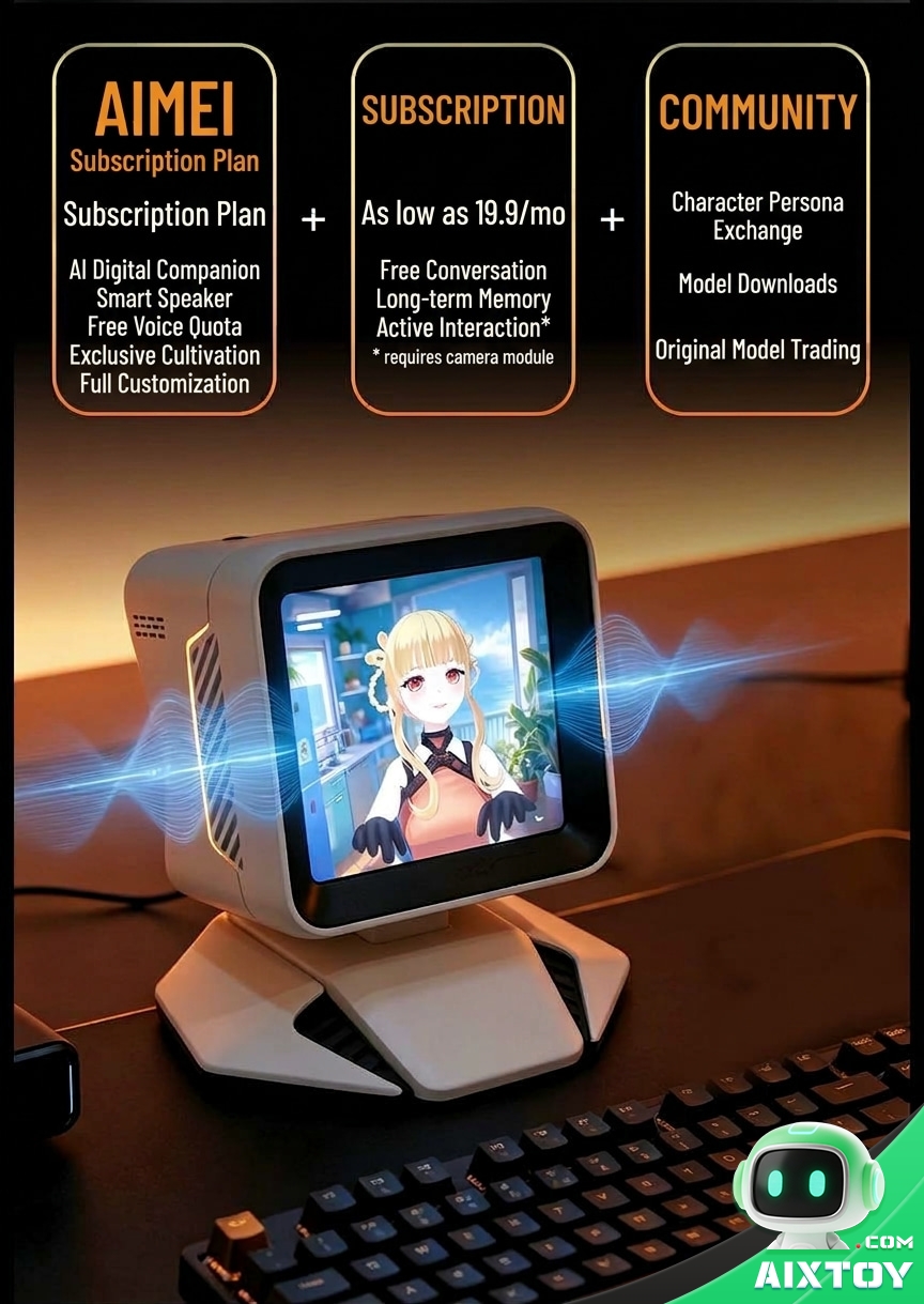 Aimei AI Digital Companion Desktop Pet - Custom Character Voice Chat Robot Aimei AI Digital Companion Desktop Pet - Custom Character Voice Chat Robot - feature detail