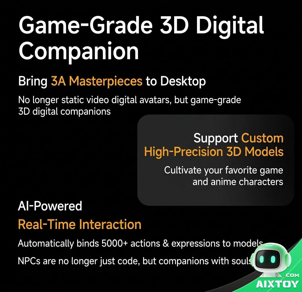 Aimei AI Digital Companion Desktop Pet - Custom Character Voice Chat Robot Aimei AI Digital Companion Desktop Pet - Custom Character Voice Chat Robot - feature detail