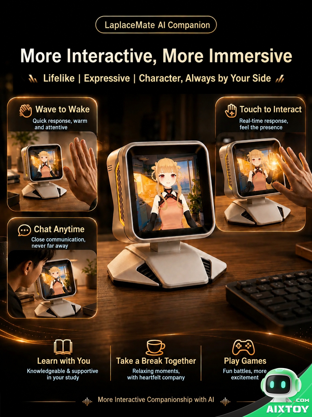 Aimei AI Digital Companion Desktop Pet - Custom Character Voice Chat Robot Aimei AI Digital Companion Desktop Pet - Custom Character Voice Chat Robot - feature detail