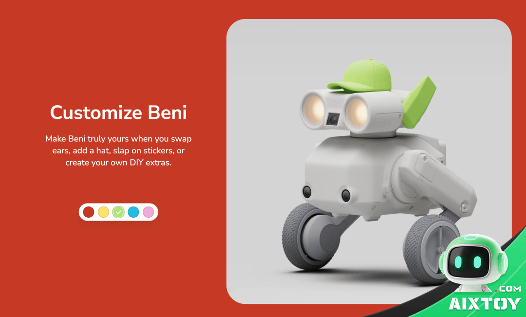 Beni camera robot outdoor terrain capability showing all-wheel mobility