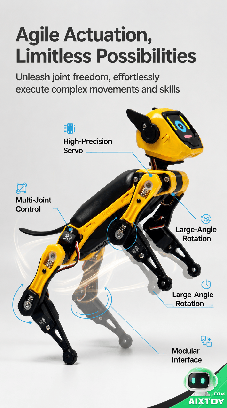 Petoi Bittle V2 robot dog advanced features AIXTOY
