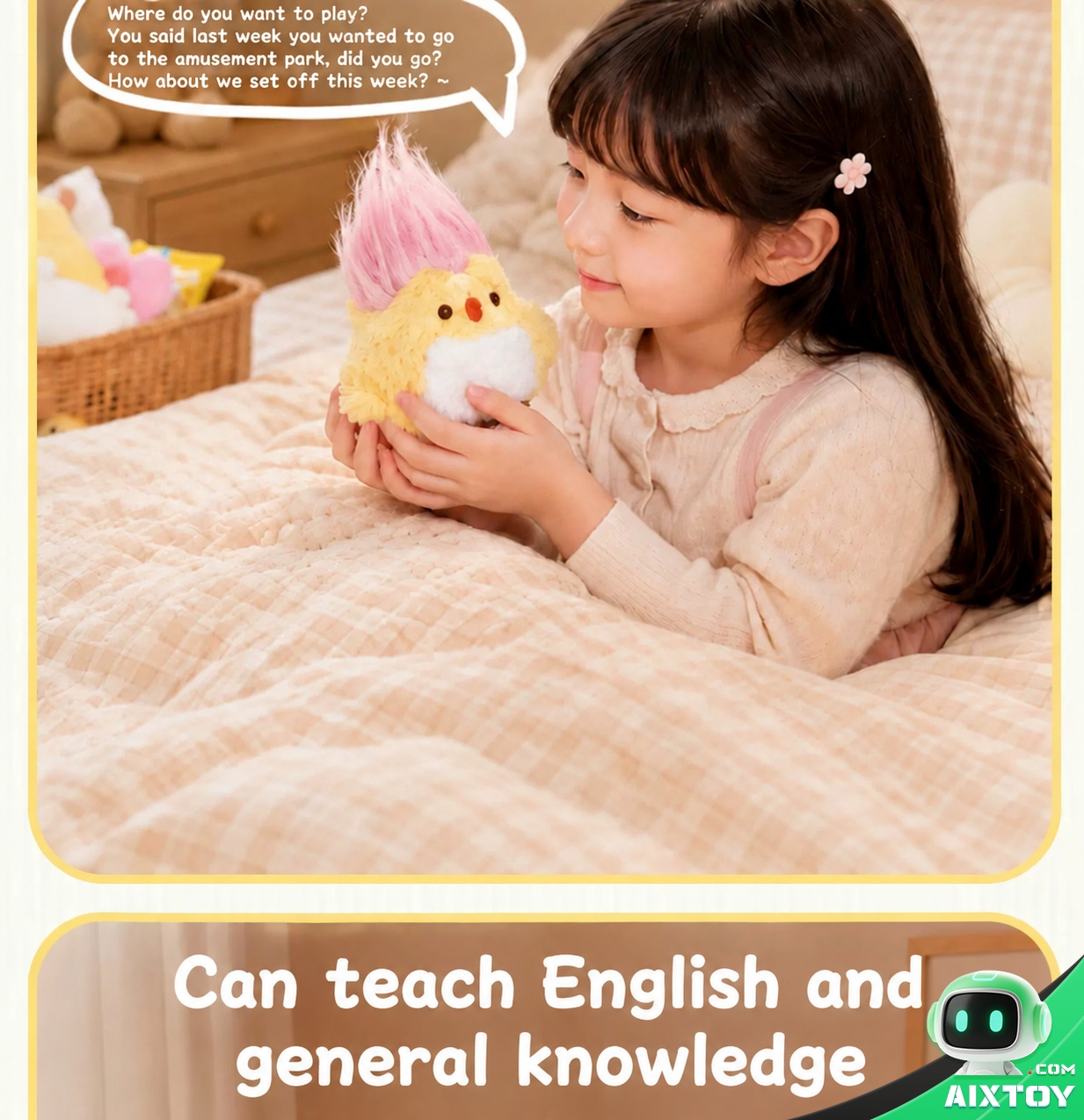 Buyou Bird AI Plush Pet - Talking Plush Bird with Outfit and Clip Sets Buyou Bird AI Plush Pet - Talking Plush Bird with Outfit and Clip Sets - feature detail