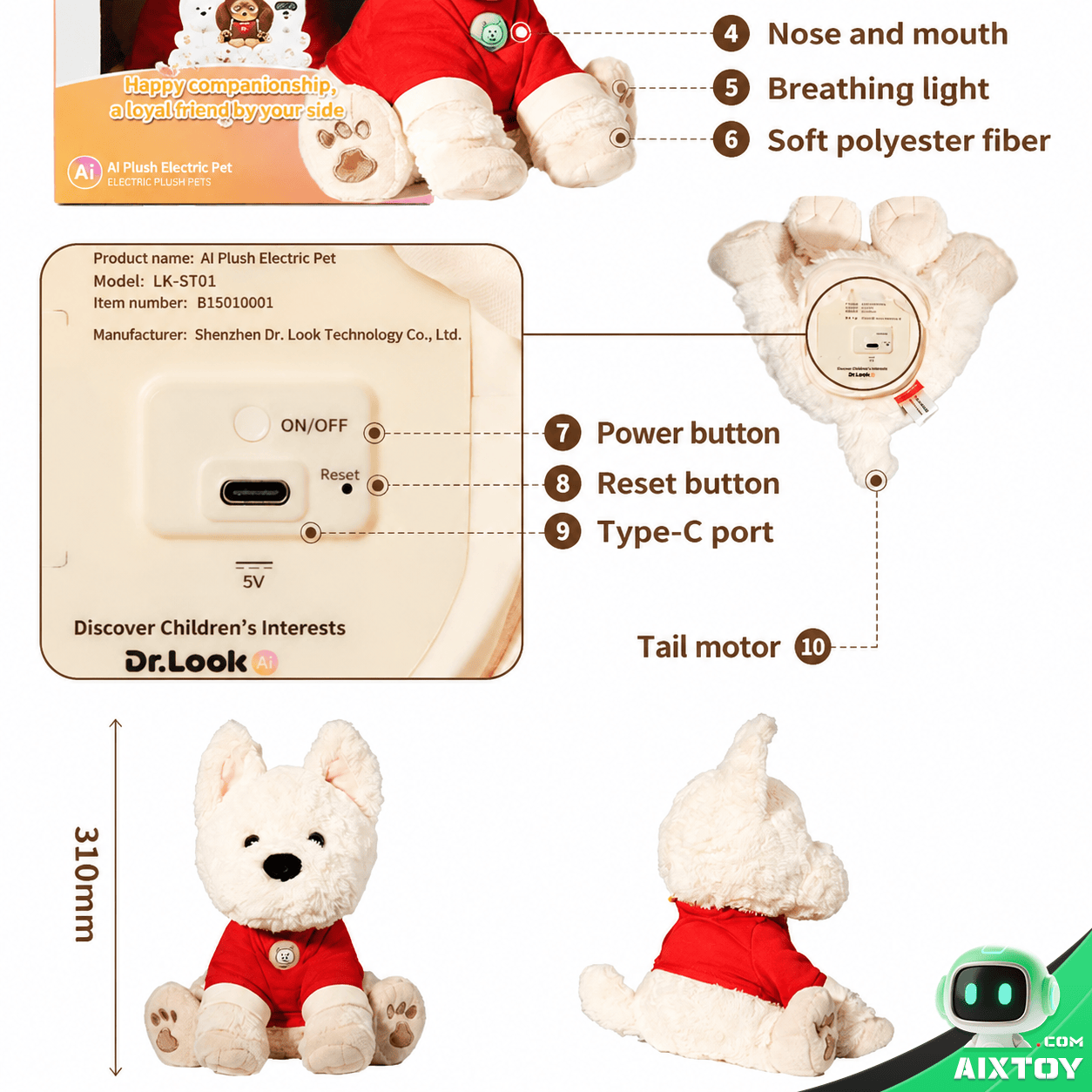 Calolo AI Pet Dog Smart Voice Chat Robot — 17 Calolo AI Pet Dog — detail image 17