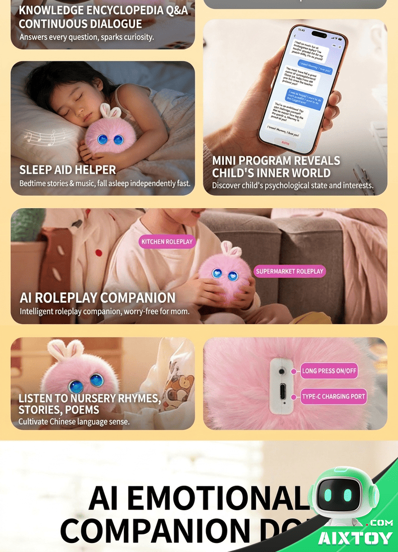 Chuai AI Learning Robot - Smart Education Companion Plush Toy detail