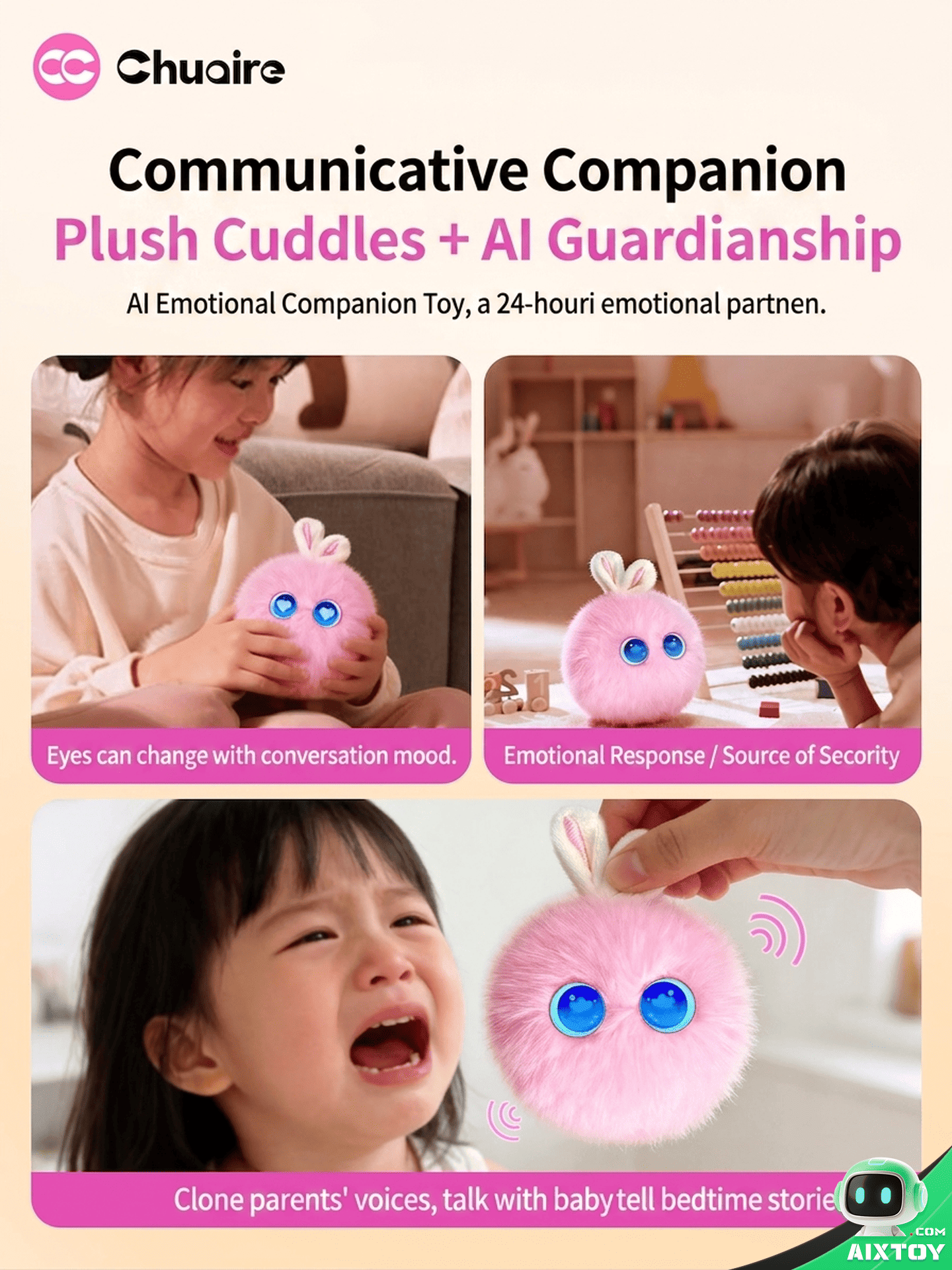 Chuai AI Learning Robot - Smart Education Companion Plush Toy gallery photo 2