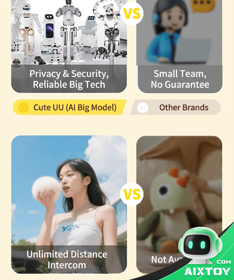 UBTECH CuteUU AI Companion Robot - Smart Chat Plush Toy detail