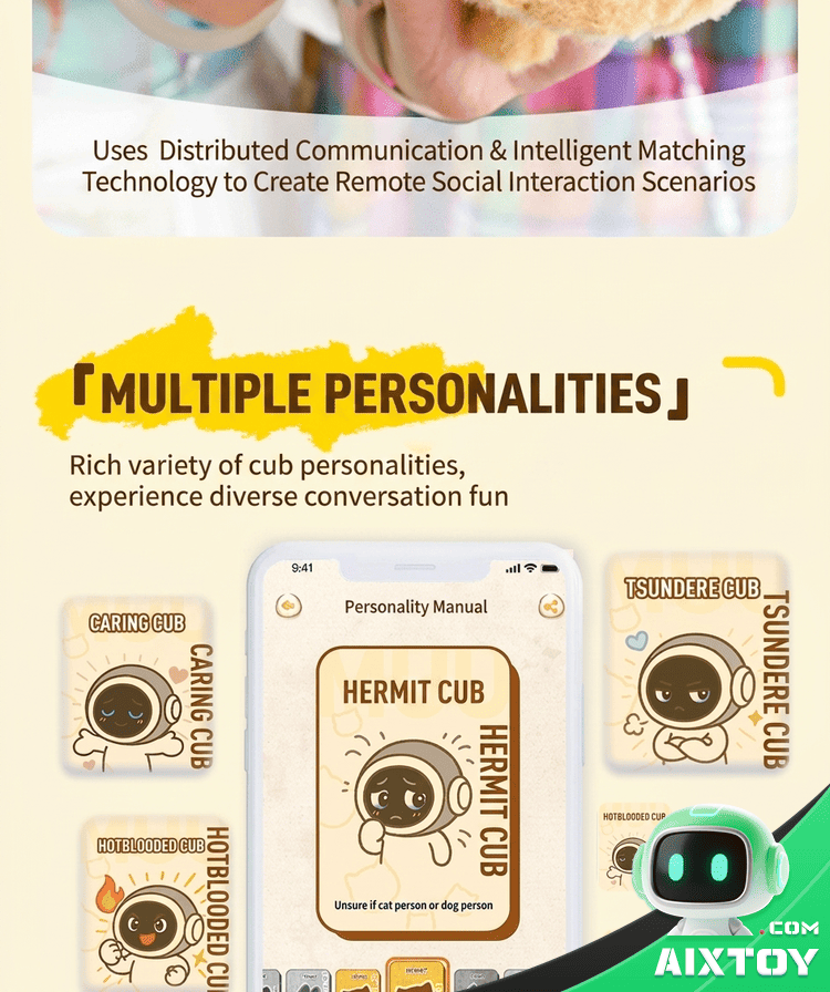 UBTECH CuteUU AI Companion Robot - Smart Chat Plush Toy detail