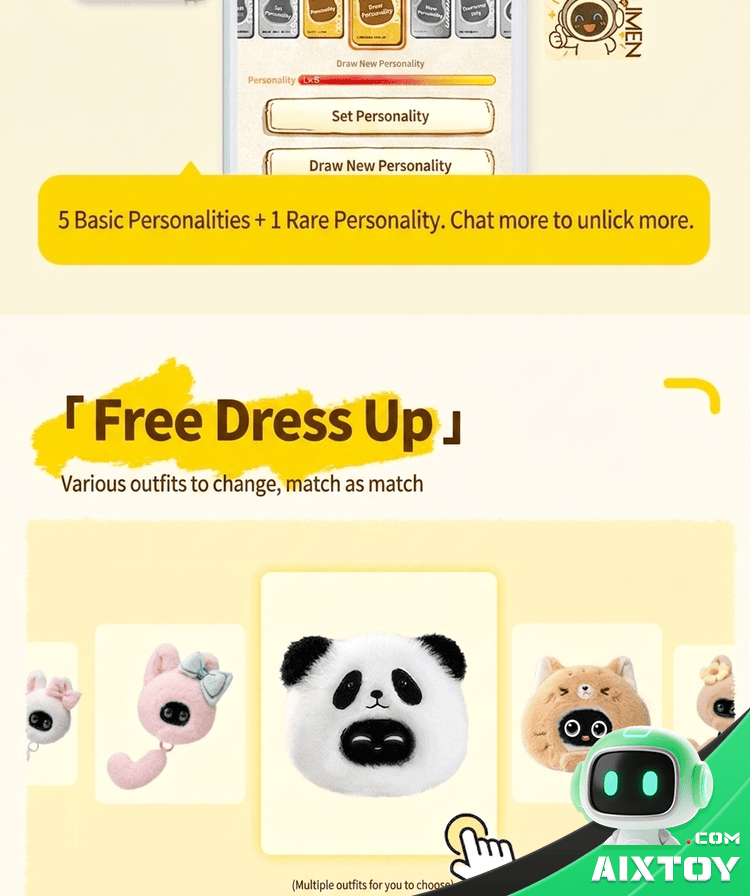 UBTECH CuteUU AI Companion Robot - Smart Chat Plush Toy detail