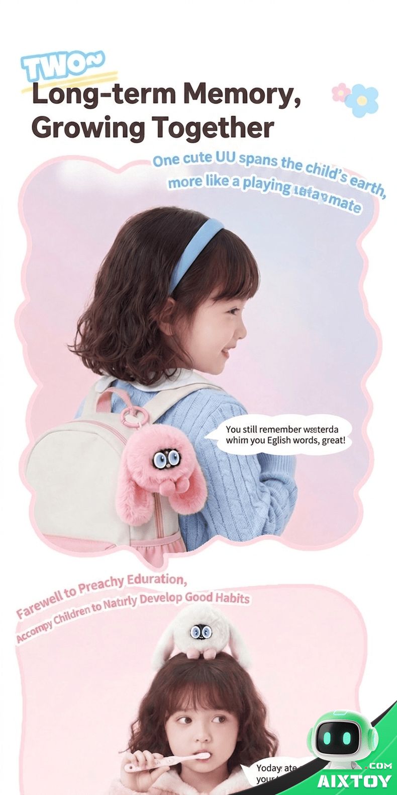 UBTECH CuteUU AI Smart Robot - Voice Companion Plush detail