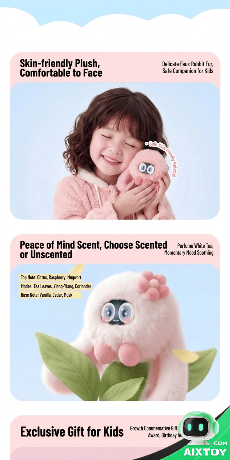 UBTECH CuteUU AI Smart Robot - Voice Companion Plush detail