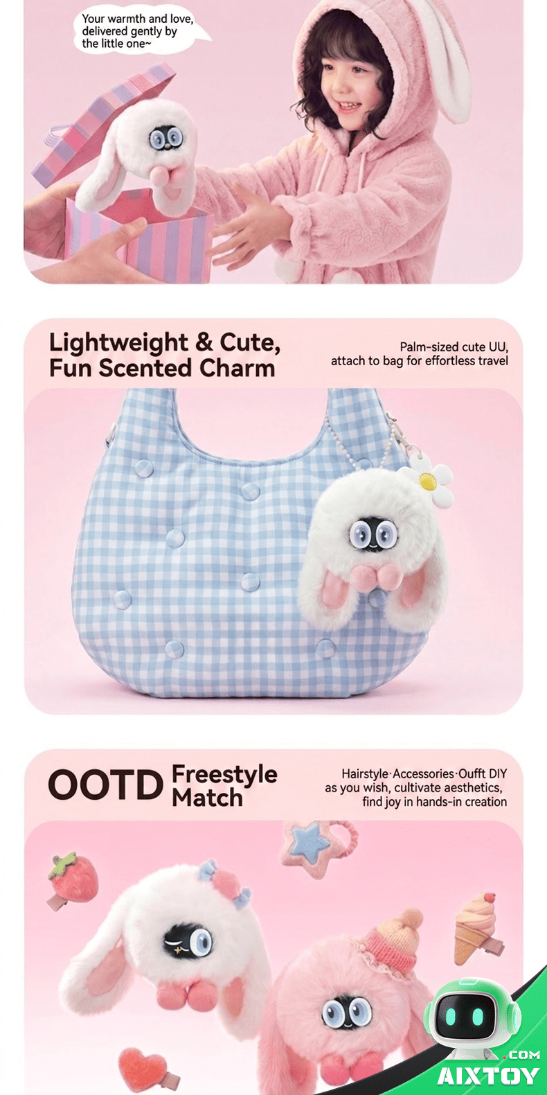 UBTECH CuteUU AI Smart Robot - Voice Companion Plush detail