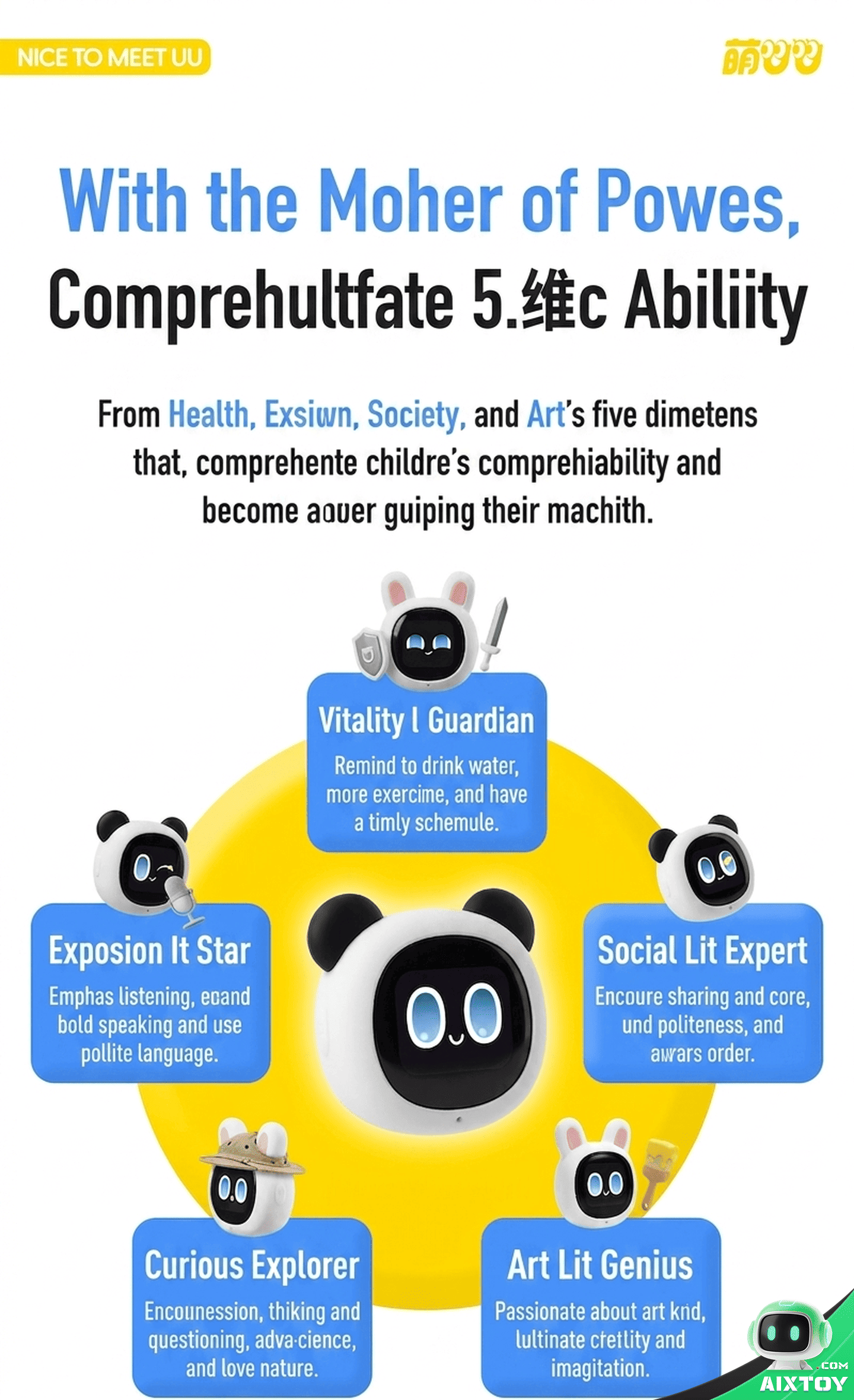UBTECH CuteUU Smart AI Companion Robot - Voice Chat & 4G detail