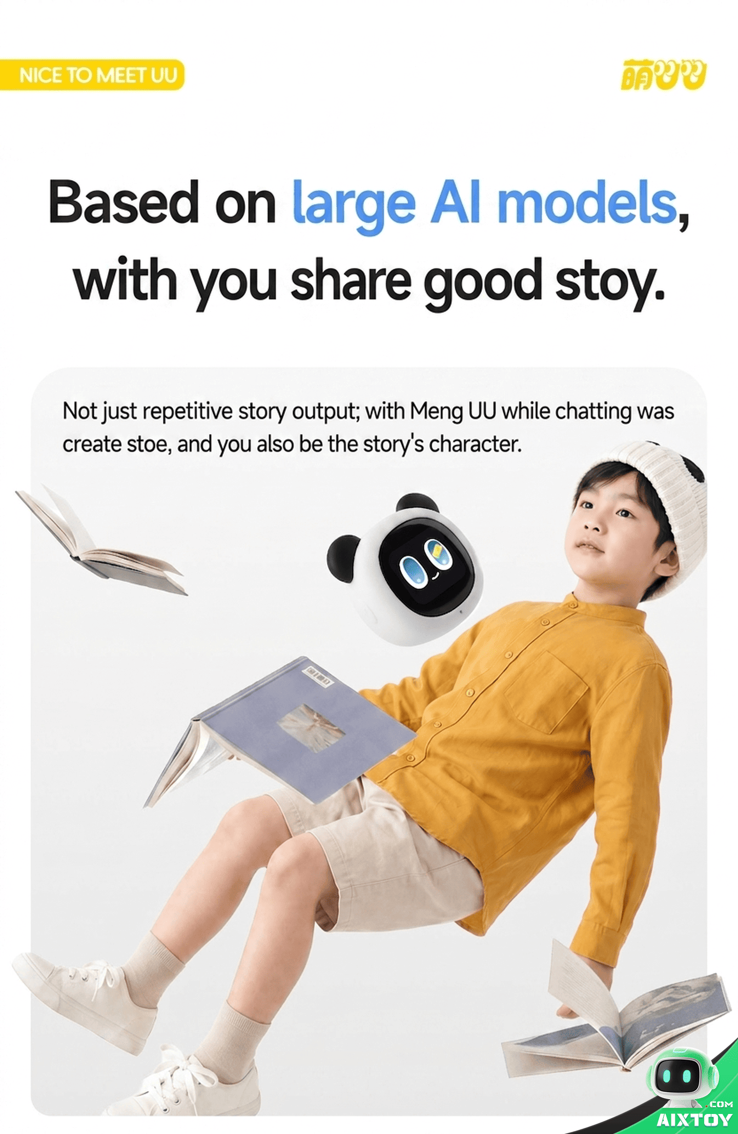 UBTECH CuteUU Smart AI Companion Robot - Voice Chat & 4G detail