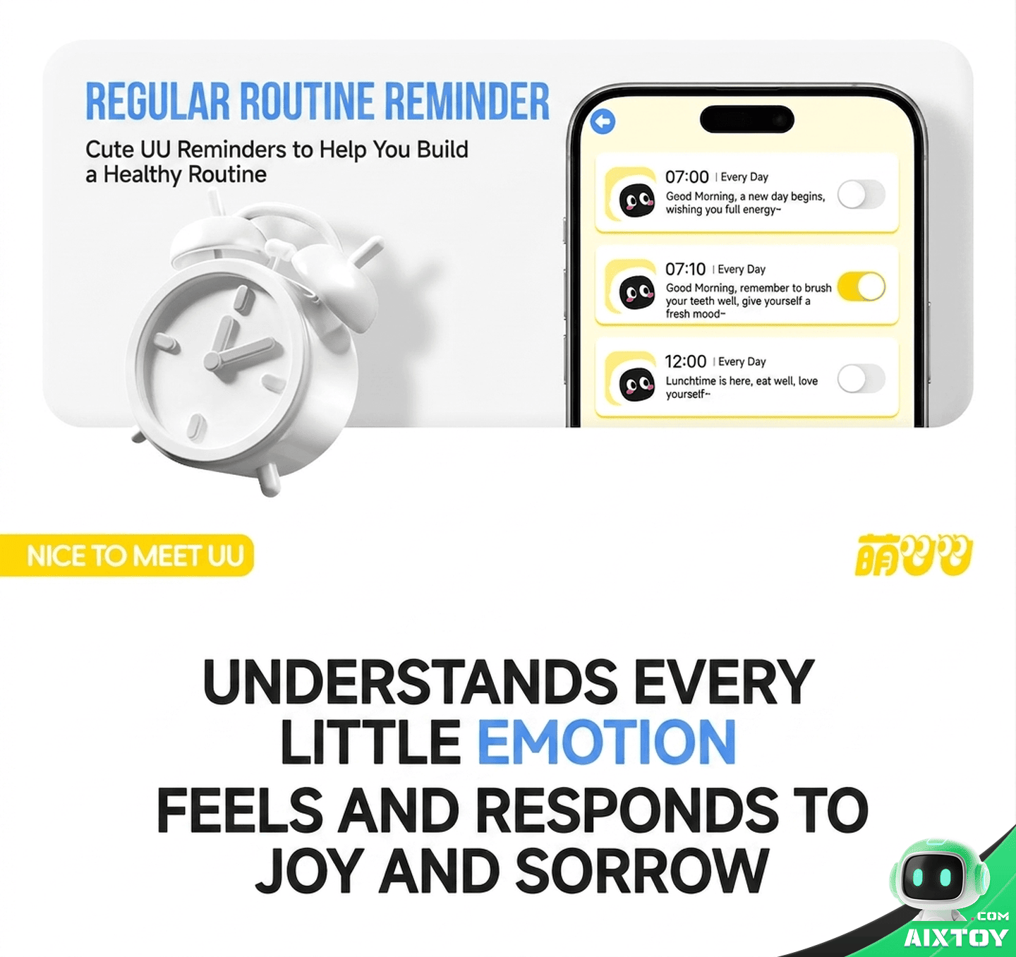 UBTECH CuteUU Smart AI Companion Robot - Voice Chat & 4G detail