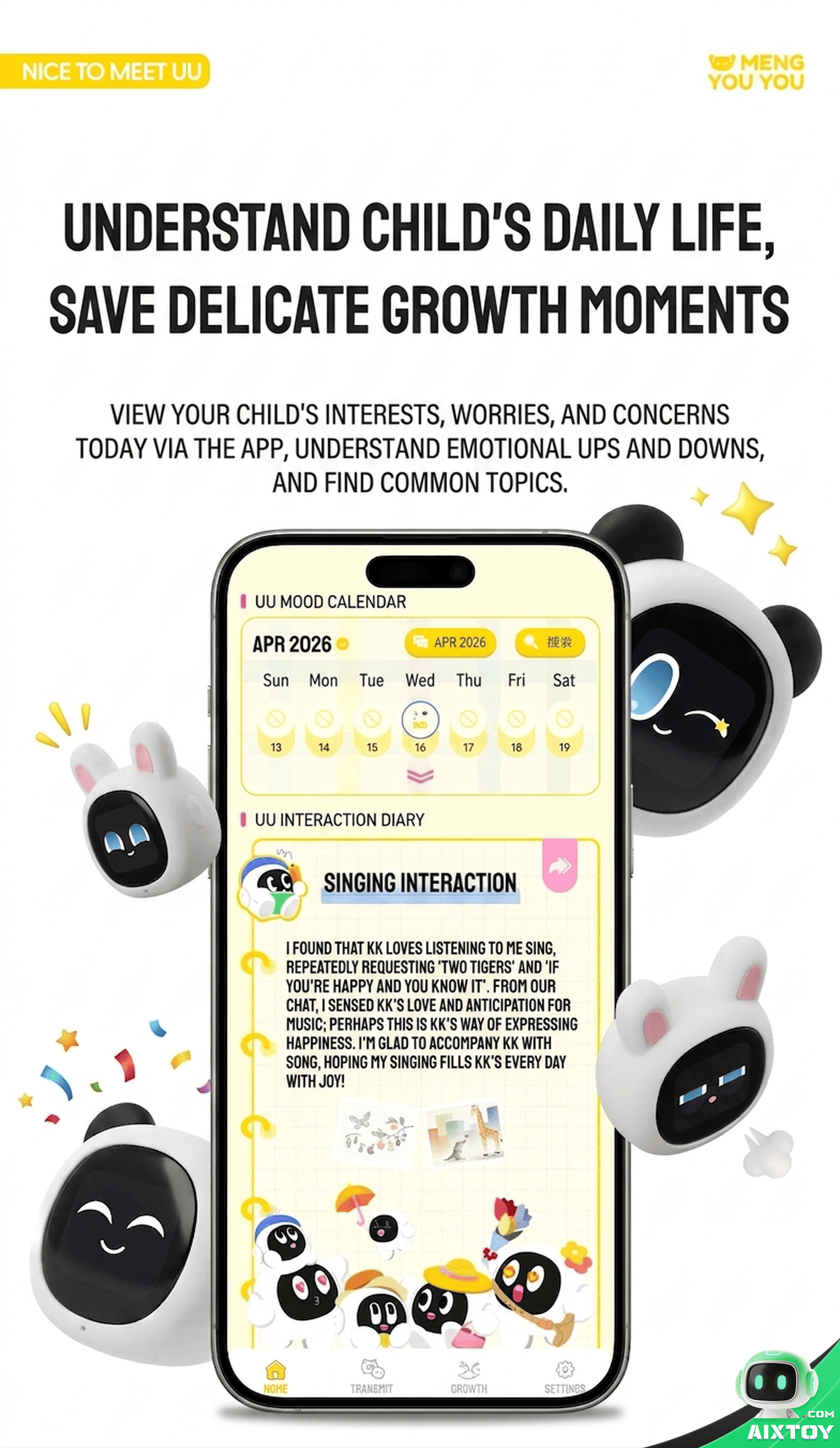 UBTECH CuteUU Smart AI Companion Robot - Voice Chat & 4G detail