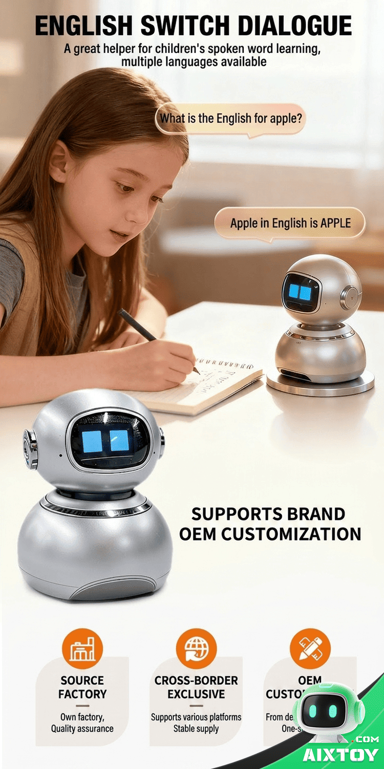 DeepSeek AI Desktop Robot - Smart Voice & Touch Companion detail