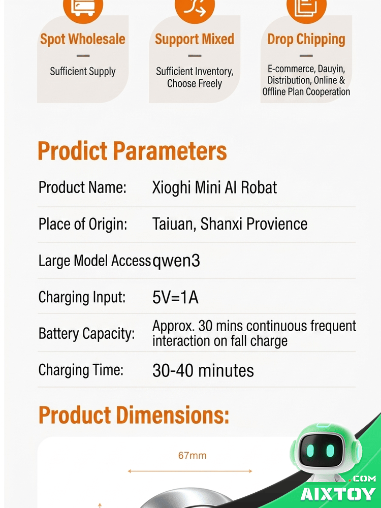DeepSeek AI Desktop Robot - Smart Voice & Touch Companion detail