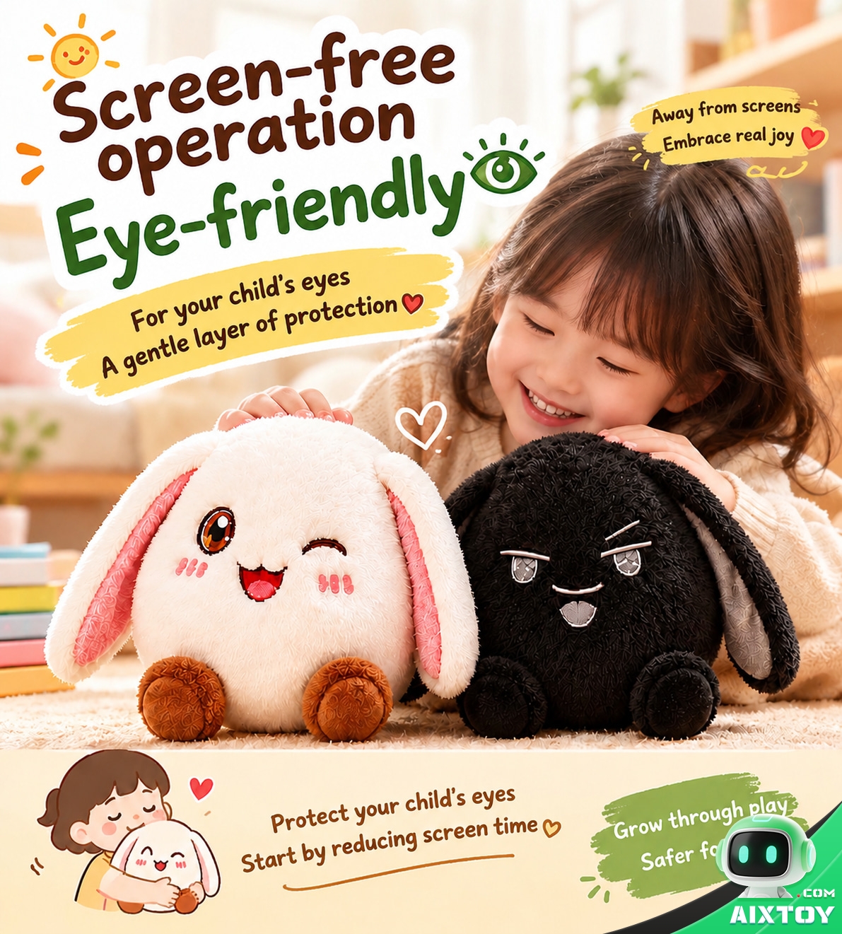 Duxingren AI Plush Pet - Interactive Talking Bunny Companion Duxingren AI Plush Pet - Interactive Talking Bunny Companion - feature detail