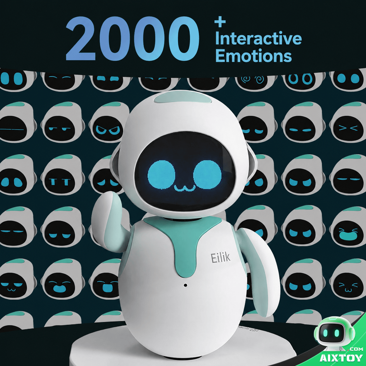 Eilik AI Robot 2000 Plus Expressions Feature Banner Eilik AI Robot 2000 plus emotional expressions interactive feature banner