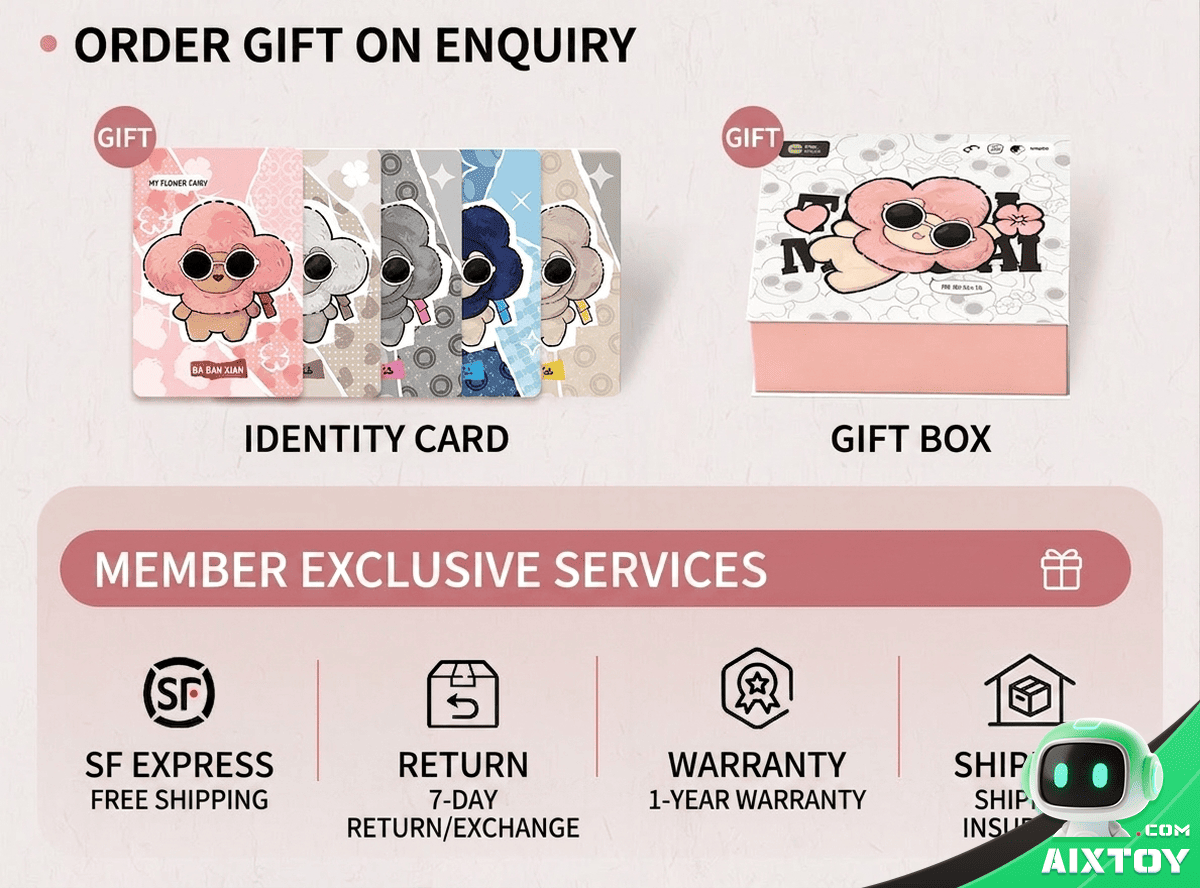 Emobody Peach AI Smart Robot - Emotional Plush Companion Toy detail