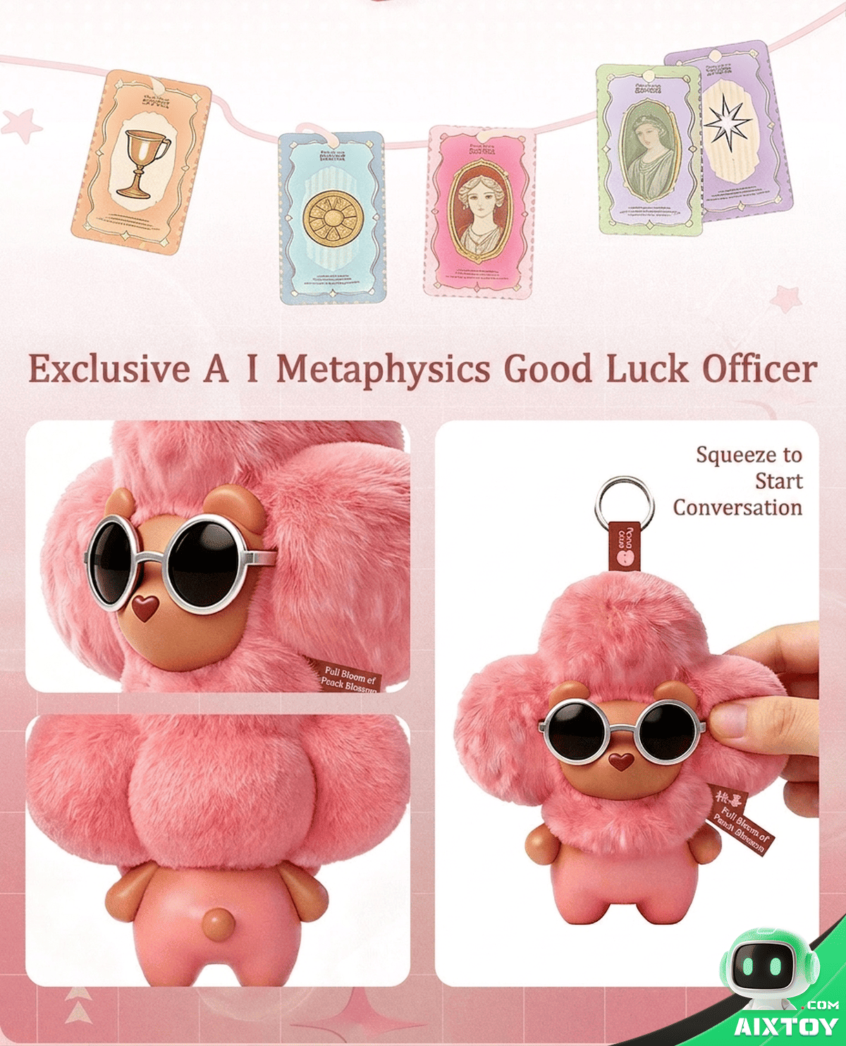 Emobody Peach AI Smart Robot - Emotional Plush Companion Toy detail