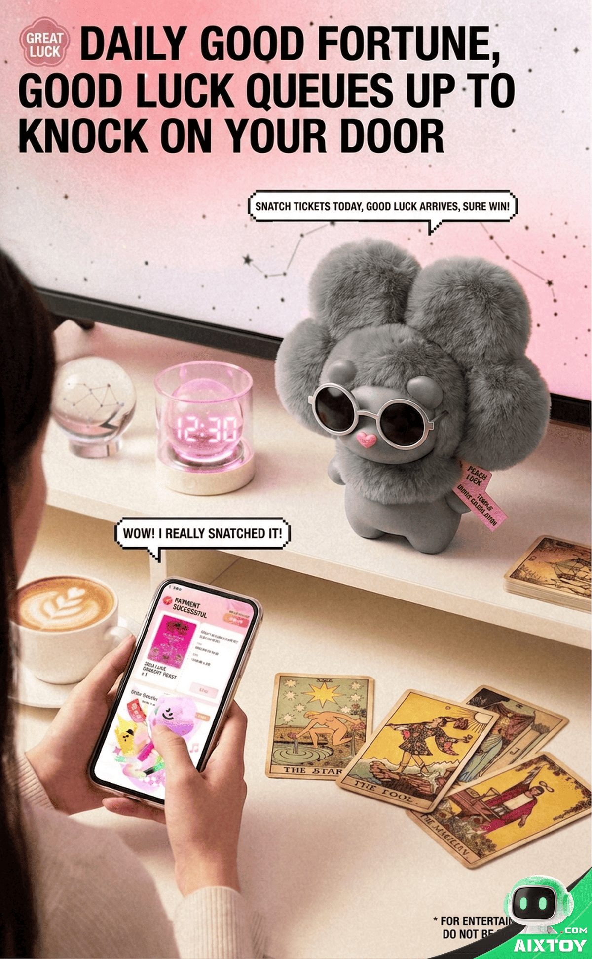 Emobody Peach AI Smart Robot - Emotional Plush Companion Toy detail