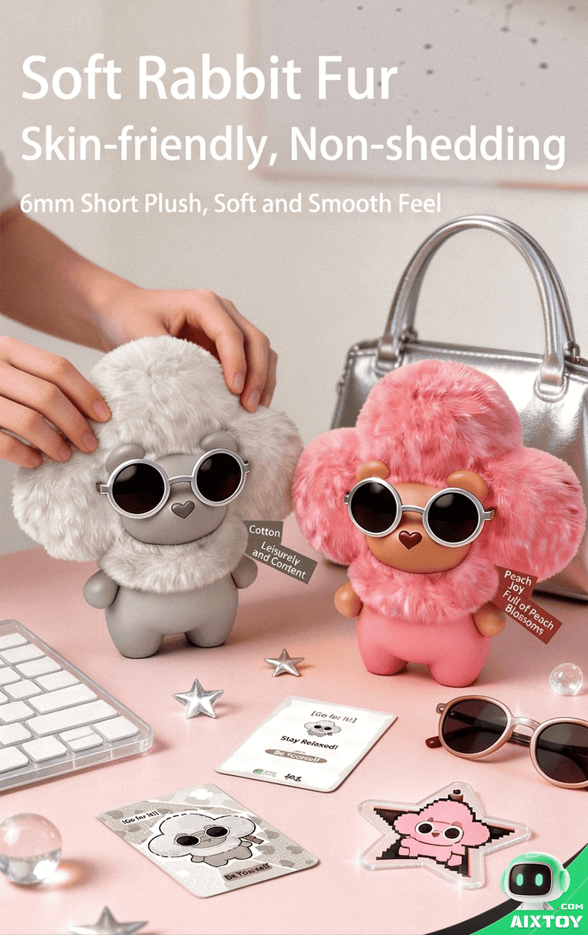 Emobody Peach AI Smart Robot - Emotional Plush Companion Toy detail