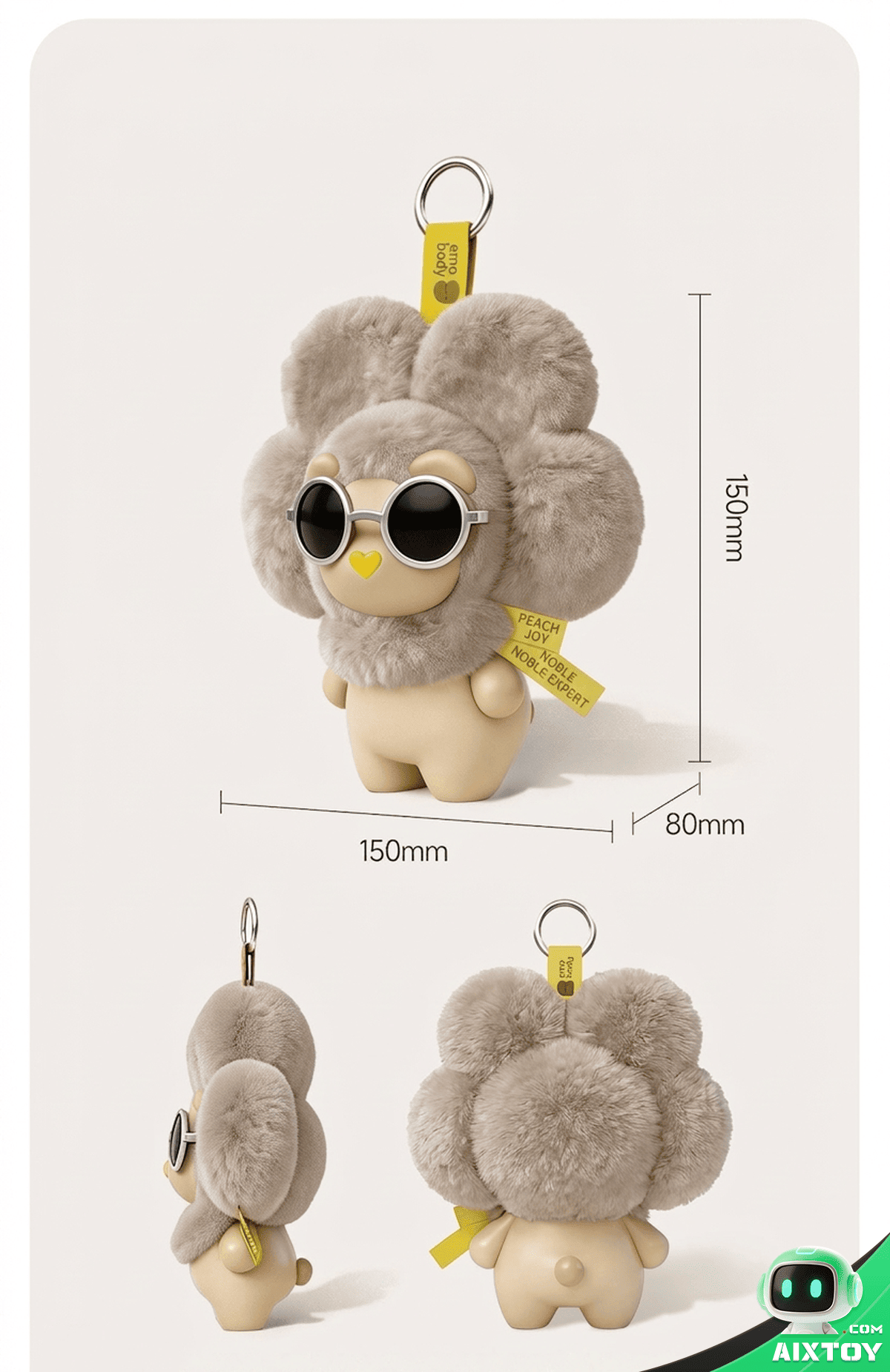 Emobody Peach AI Smart Robot - Emotional Plush Companion Toy detail