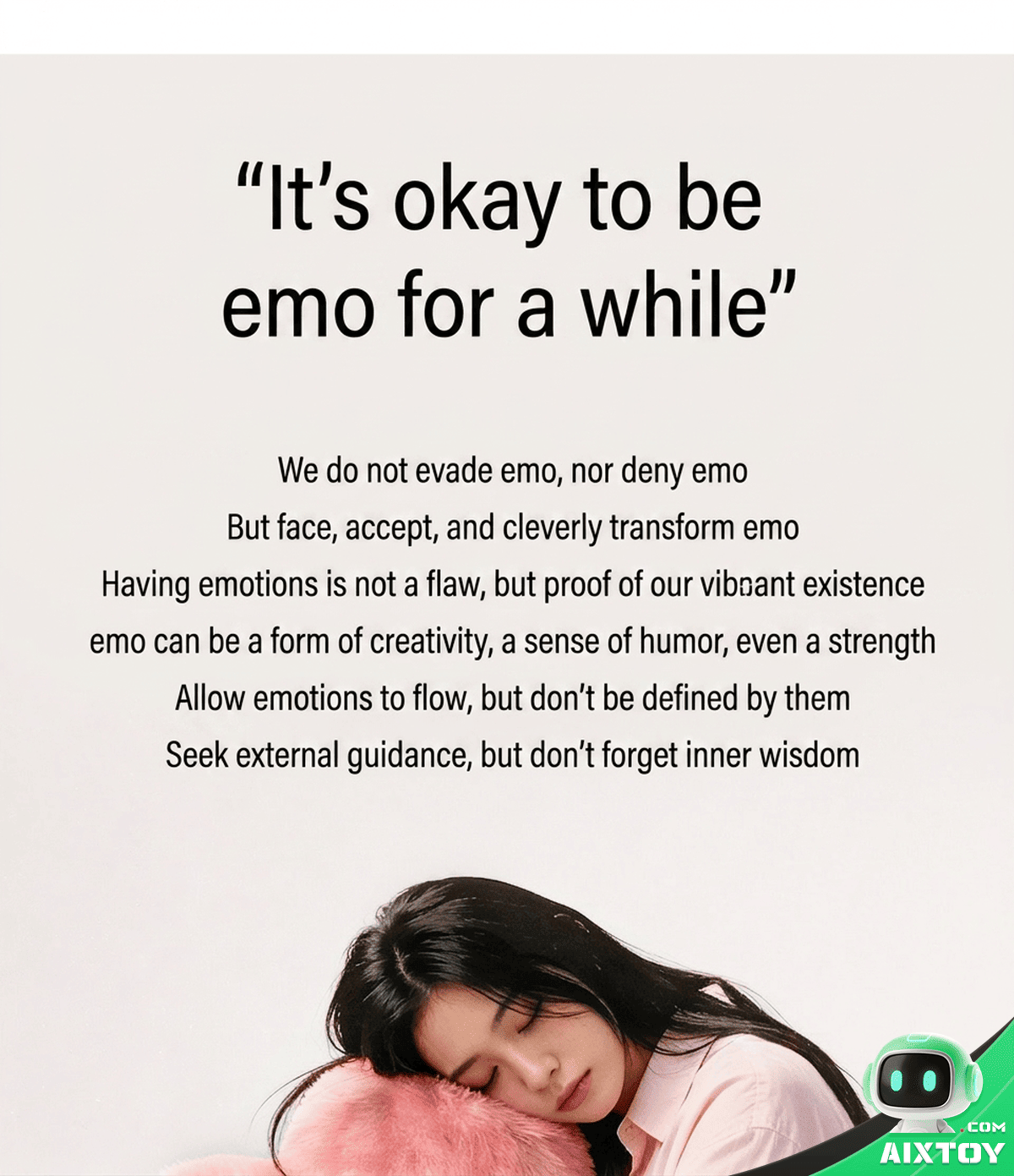 Emobody Peach AI Smart Robot - Emotional Plush Companion Toy detail