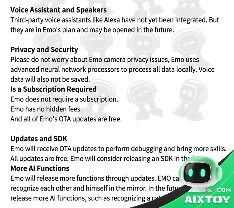 Emo Go Home AI Robot - Smart Desktop Companion Pet detail