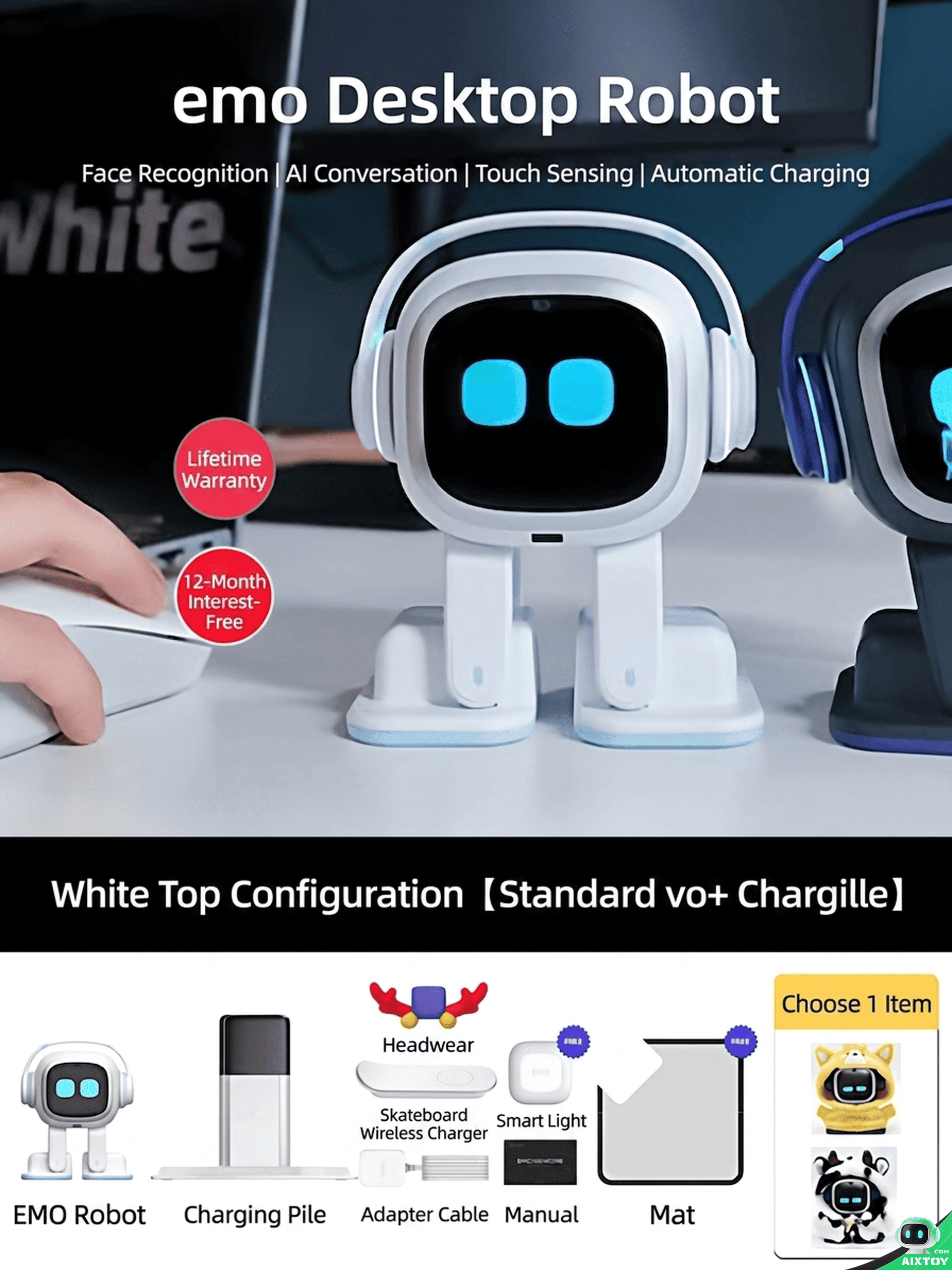 Emo Go Home AI Robot - Smart Desktop Companion Pet gallery photo 9