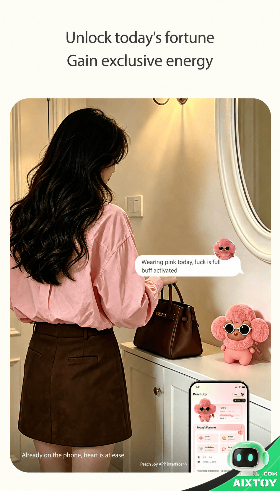 Emobody Peach AI Smart Plush Robot Pendant - feature 06 Emobody Peach AI Smart Plush Robot Pendant - detail image 06