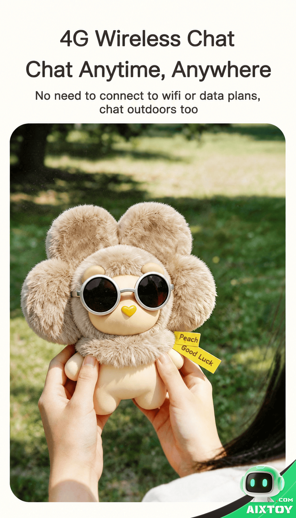 Emobody Peach AI Smart Plush Robot Pendant - feature 09 Emobody Peach AI Smart Plush Robot Pendant - detail image 09