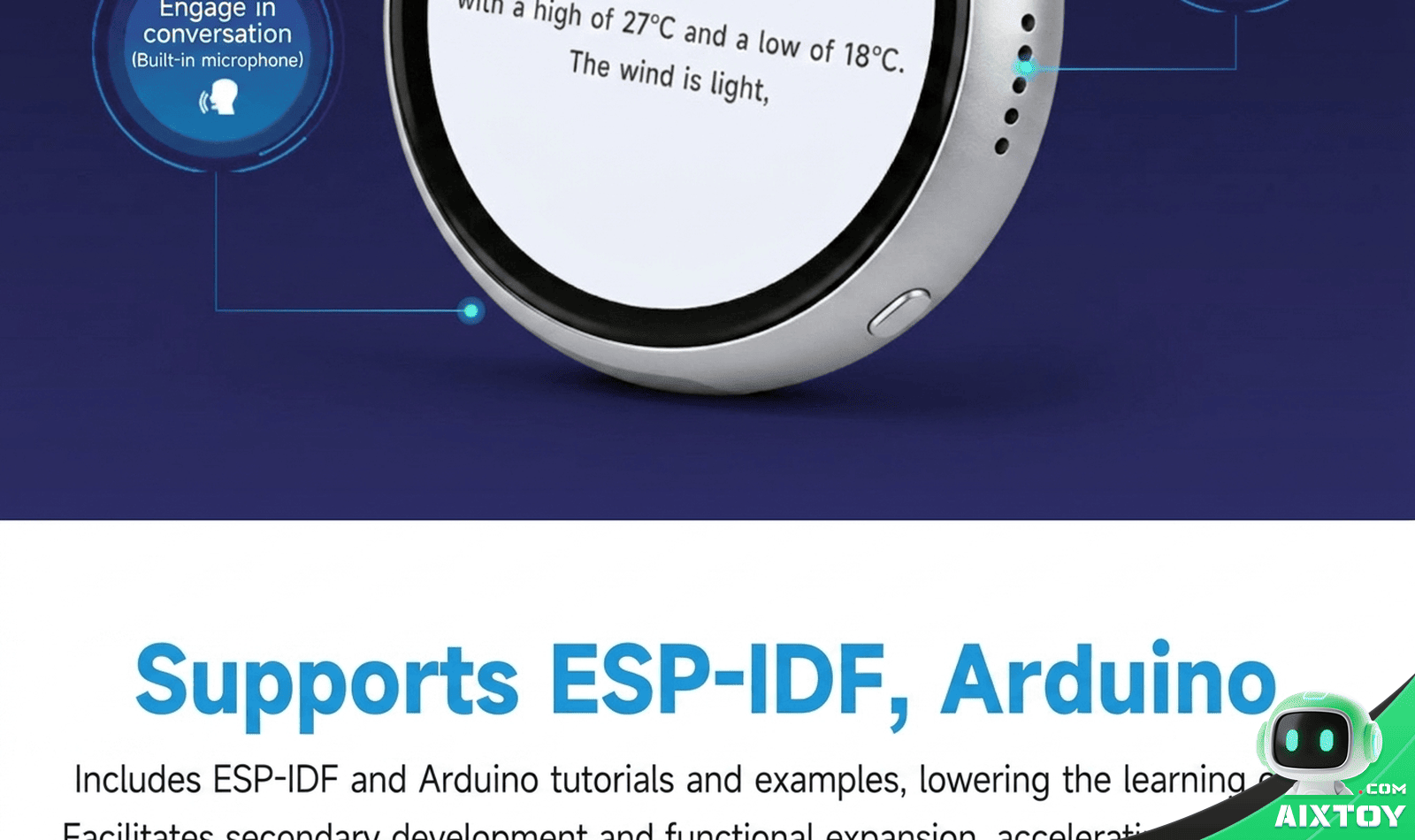 ESP32 Round Display AI Dev Board detail