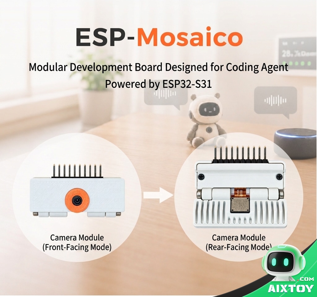 ESP-Mosaico Camera Dual Modes - AIXTOY ESP-Mosaico camera module front camera mode and rear camera mode