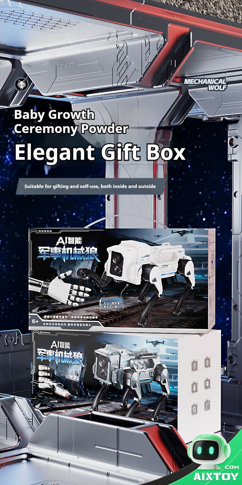 AI Robot Dog | AIXTOY AITOY AI Robot Dog specifications parameters AIXTOY