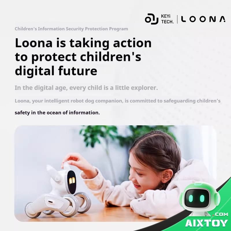 Loona AI Robot Dog with charging dock and accessories