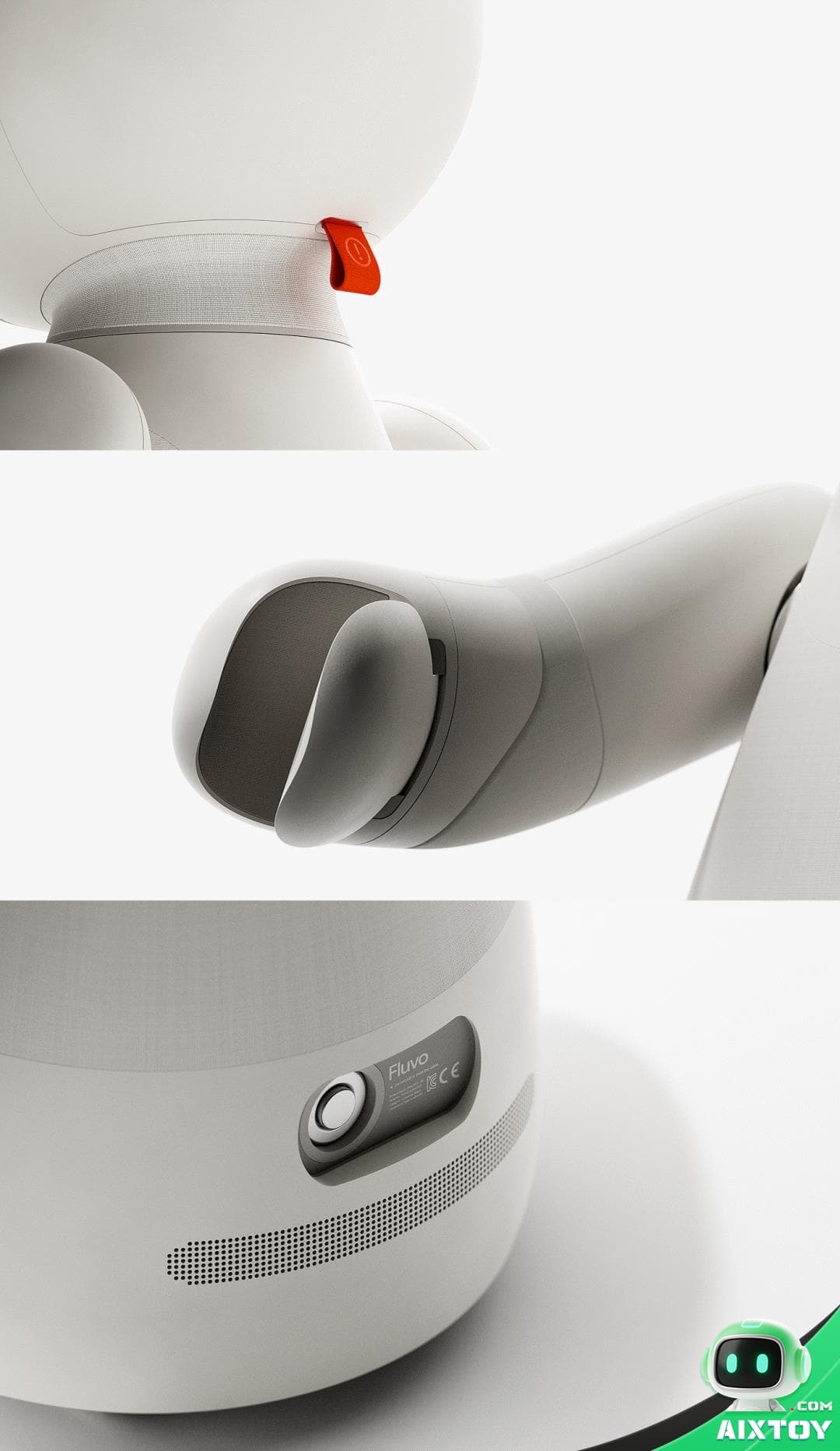 Fluvo robot internal heating element for warm physical hugging