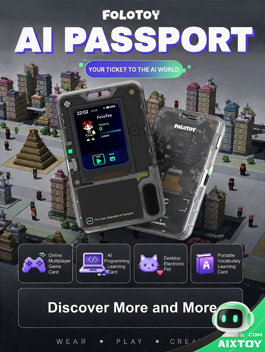 FoloToy AI Passport - Your Ticket to the AI World FoloToy AI Passport as your ticket to the AI world with game, study and desktop pet modes