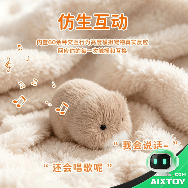AI Guinea Pig Smart Companion Toy — Voice Chat R - Gal | AIXTOY AI Guinea Pig Smart Companion Toy — Voice Chat Robot Pe gallery