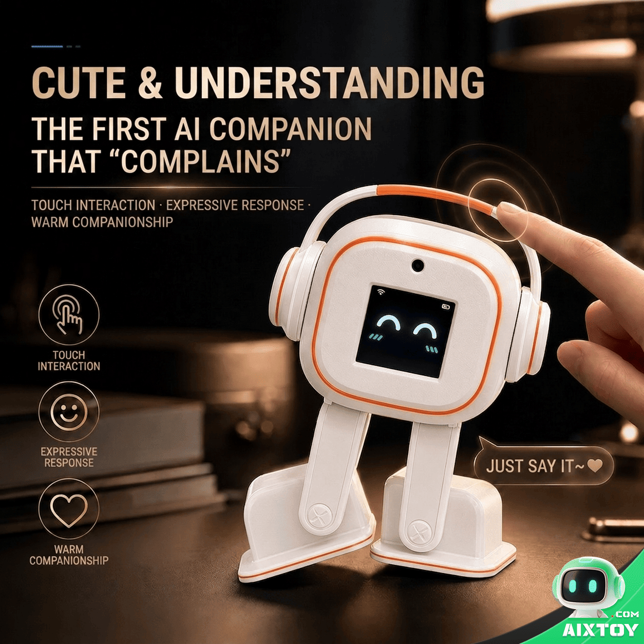 AI Cyberpunk EMO Desktop Robot - Smart Interacti - Gal | AIXTOY AI Cyberpunk EMO Desktop Robot - Smart Interactive Deep gallery