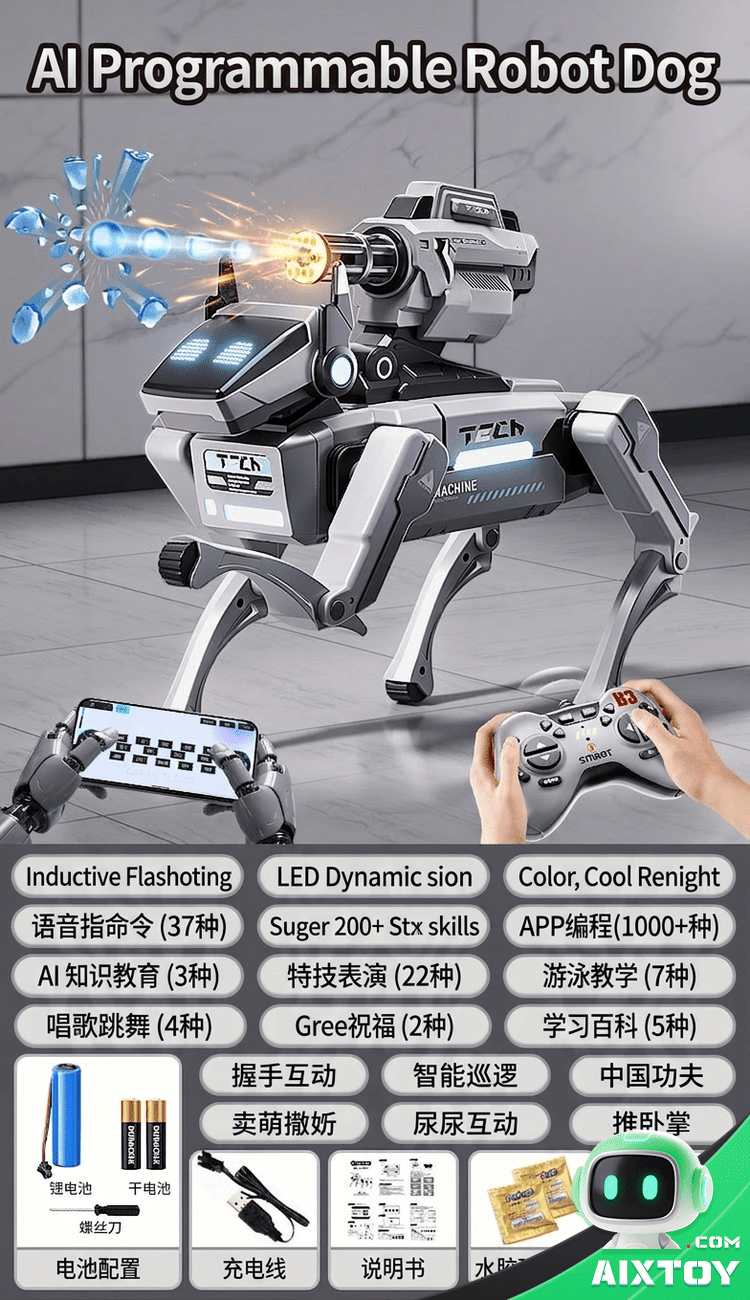 AI Robot Dog -- Smart Programmable Companion Toy Gallery Image 3 AI Robot Dog robot dog gallery photo showing features and design variation 3