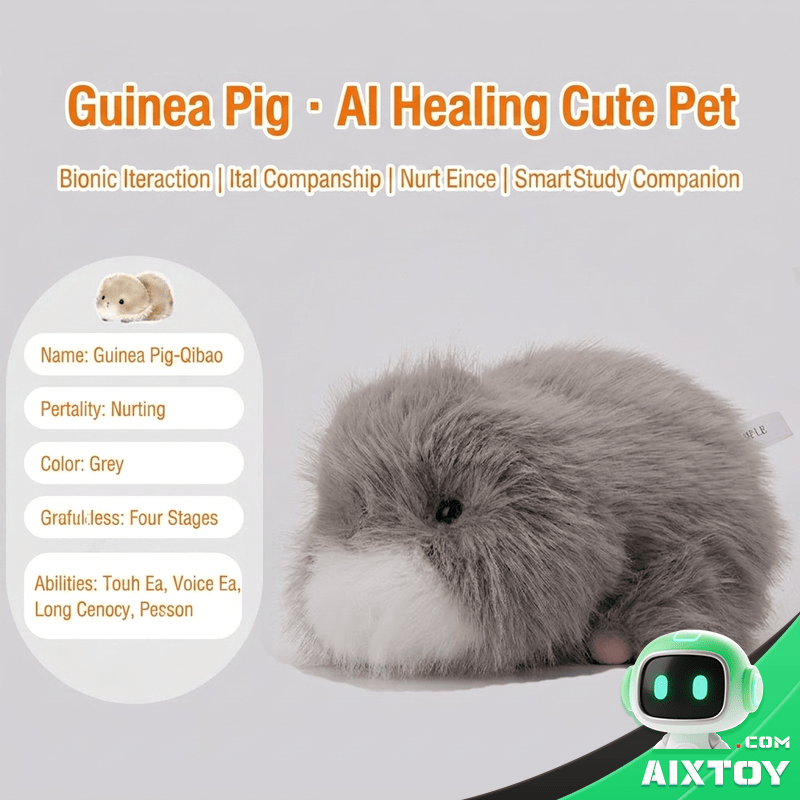 AI Guinea Pig Smart Companion Toy — Voice Chat R - Gal | AIXTOY AI Guinea Pig Smart Companion Toy — Voice Chat Robot Pe gallery